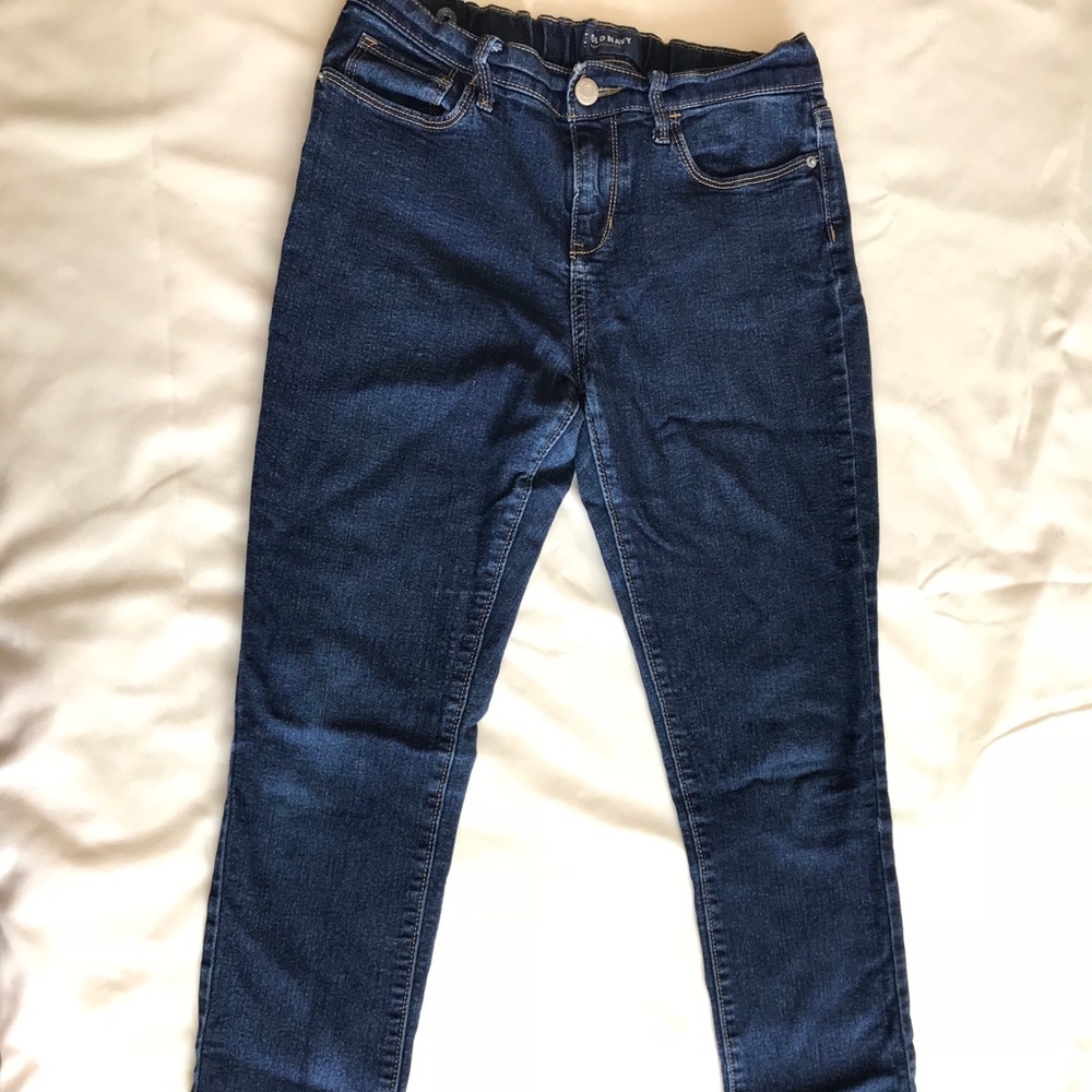 Stretchy blue jeans